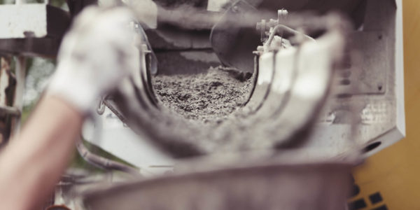 image of a cement in a truck