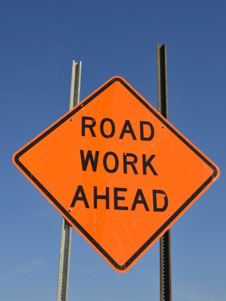 road work sign