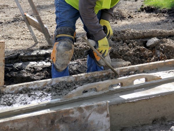 construction worker working with the road