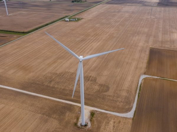 windmill in a huge land